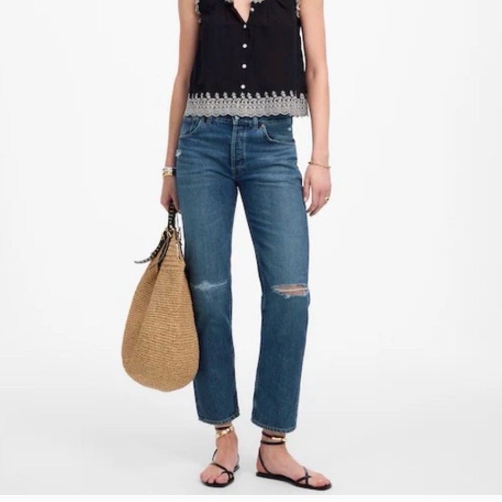 Madewell The Dean Straight Crop Jean